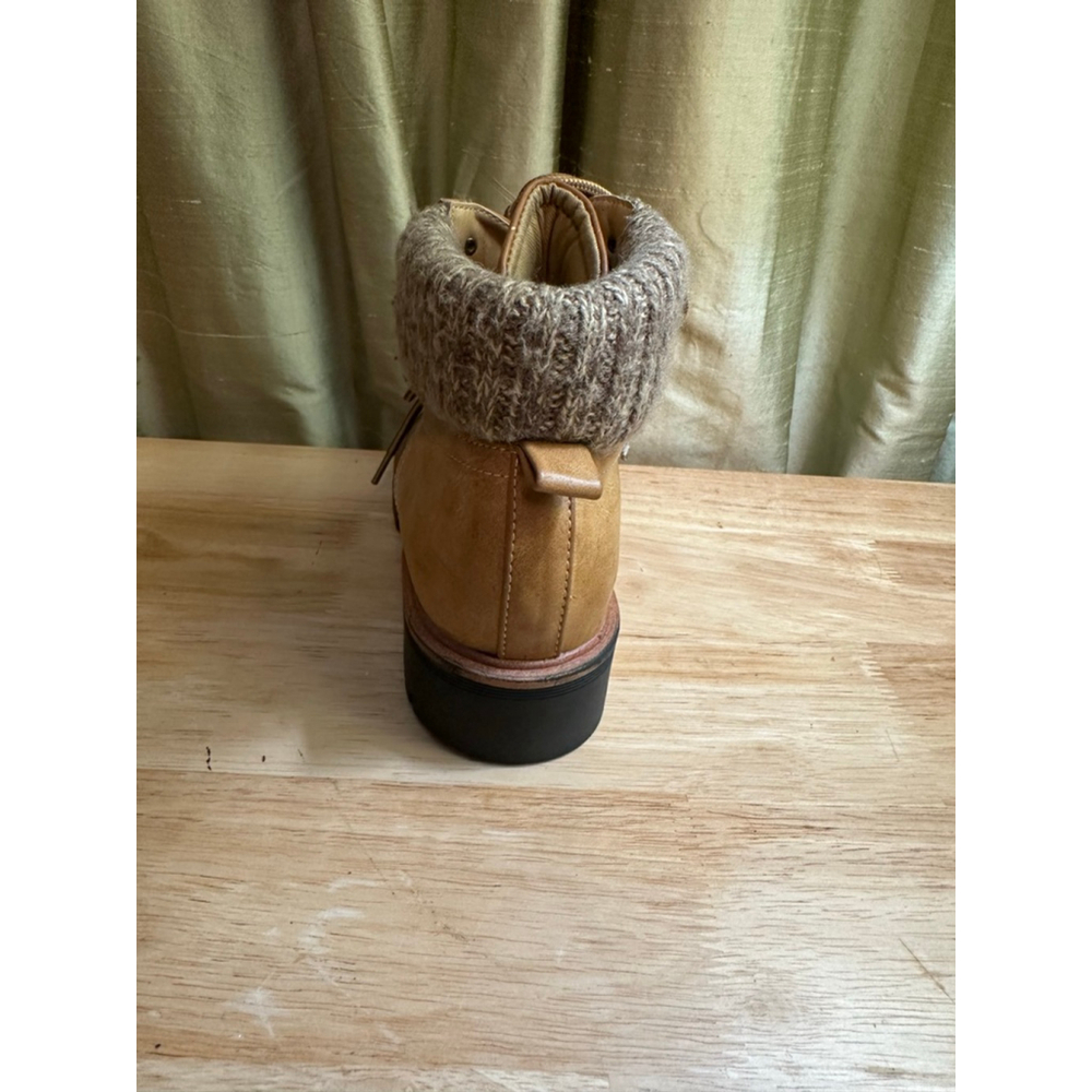 Women's MIA Brown Lace Up Boots with Black Soles, Size 8 - Picture 7 of 7